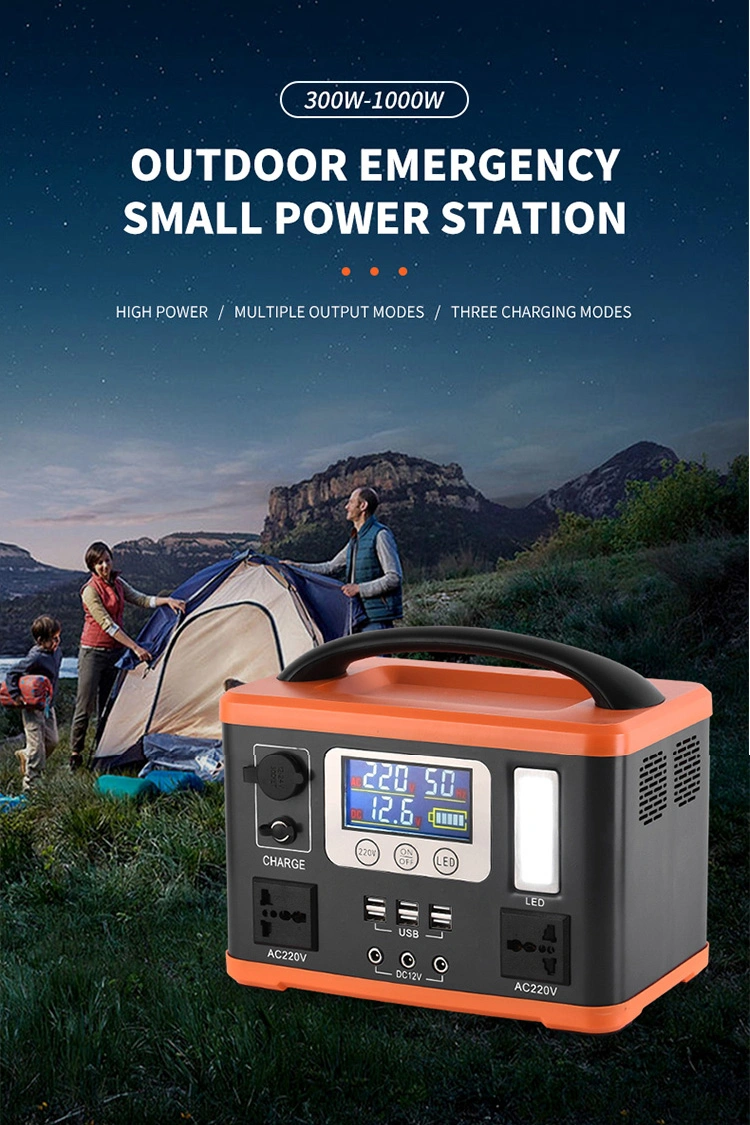 110V 220V AC Electronic 12V DC Battery Charging 1000 Watt Power Station Wireless Solar Energy Power Generator for Camping