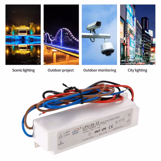 IP67 옥외 방수 12V/24V/48V 35W AC DC LED 전원 드라이버(CE RoHS 준수)