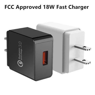 ETL/FCC/PSE/Kc 인증 18W QC3.0 Pd USB 고속 스마트 휴대전화 배터리 여행용 벽면 충전기