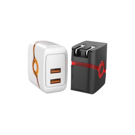 18W QC 3.0 화이트/블랙 가정용 충전기 2USB